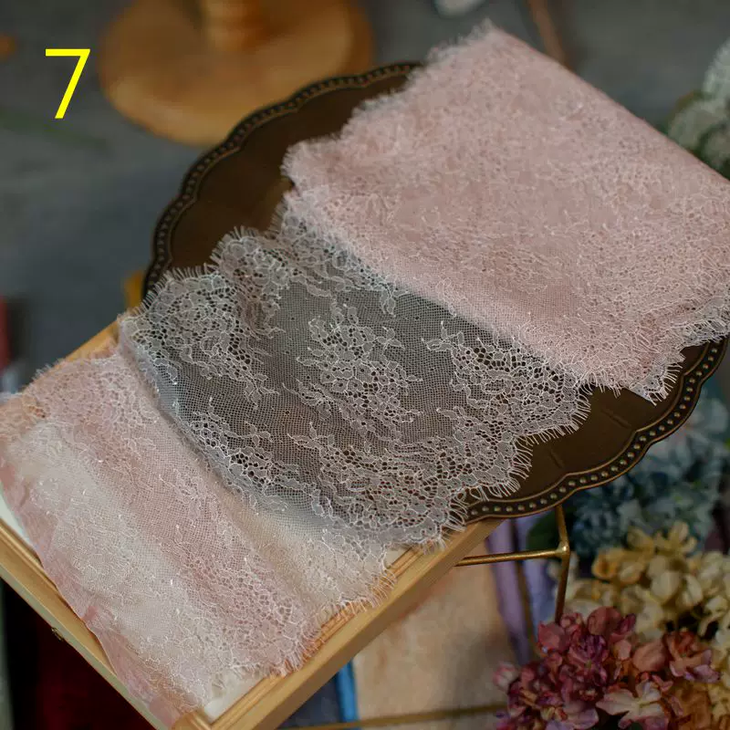 3meters/lot 20cm Width Fashion High Quality Handmade DIY Eyelash Lace Trimming, lace fabric