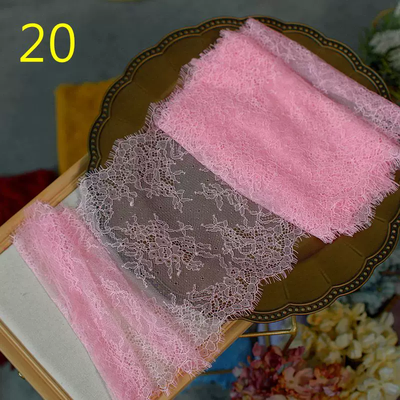 3meters/lot 20cm Width Fashion High Quality Handmade DIY Eyelash Lace Trimming, lace fabric