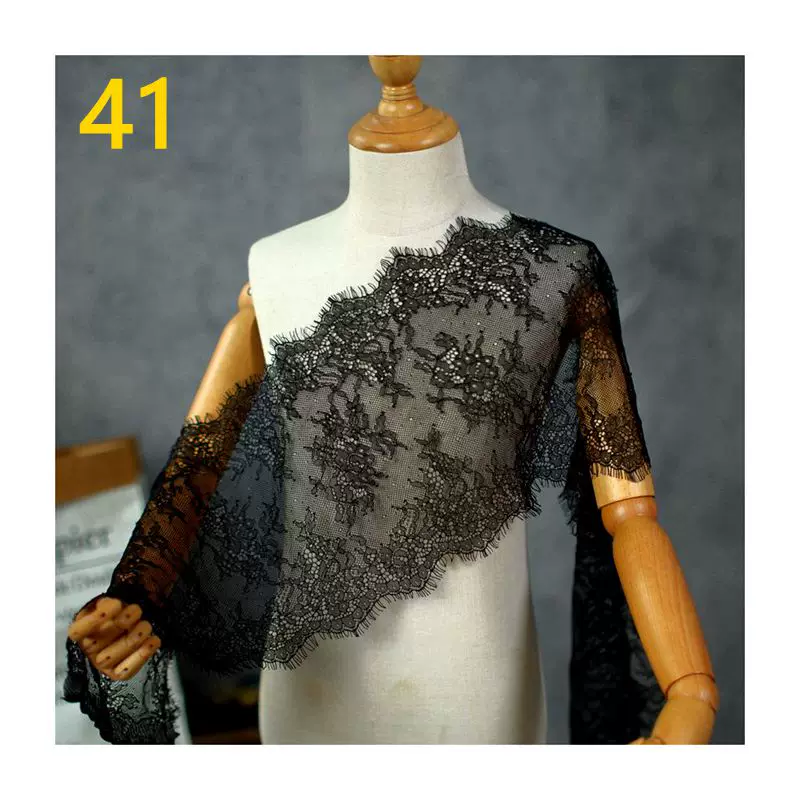 3meters/lot 20cm Width Fashion High Quality Handmade DIY Eyelash Lace Trimming, lace fabric