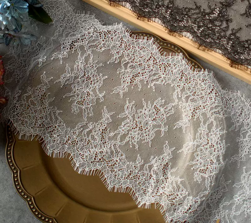 3meters/lot 20cm Width Fashion High Quality Handmade DIY Eyelash Lace Trimming, lace fabric