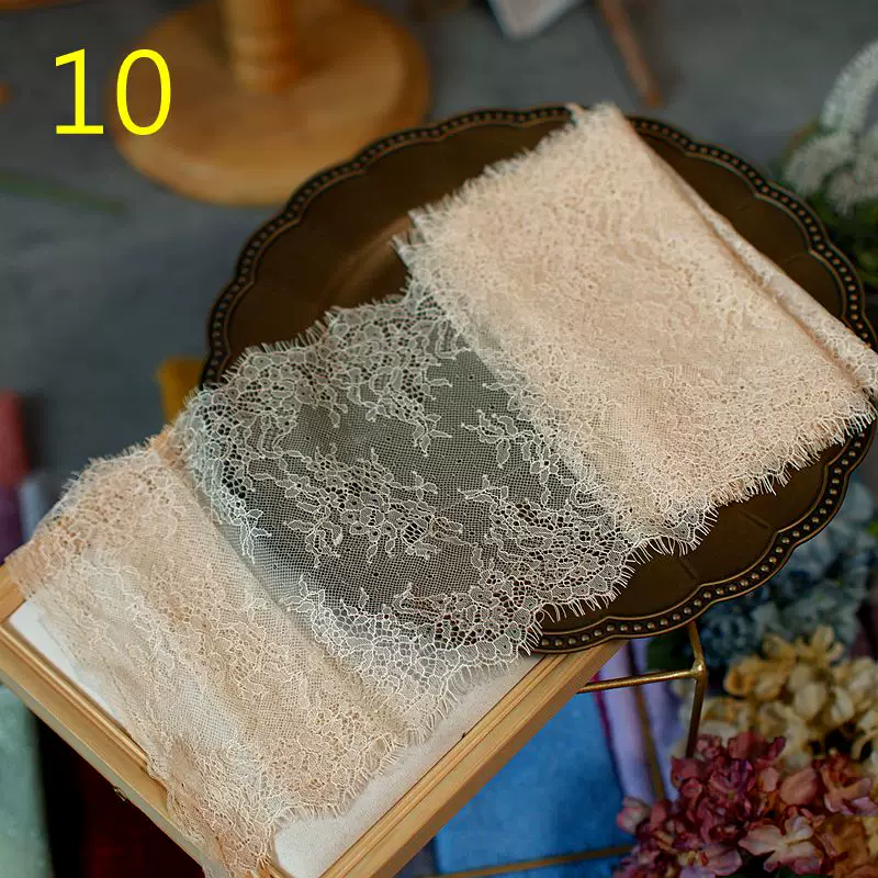 3meters/lot 20cm Width Fashion High Quality Handmade DIY Eyelash Lace Trimming, lace fabric