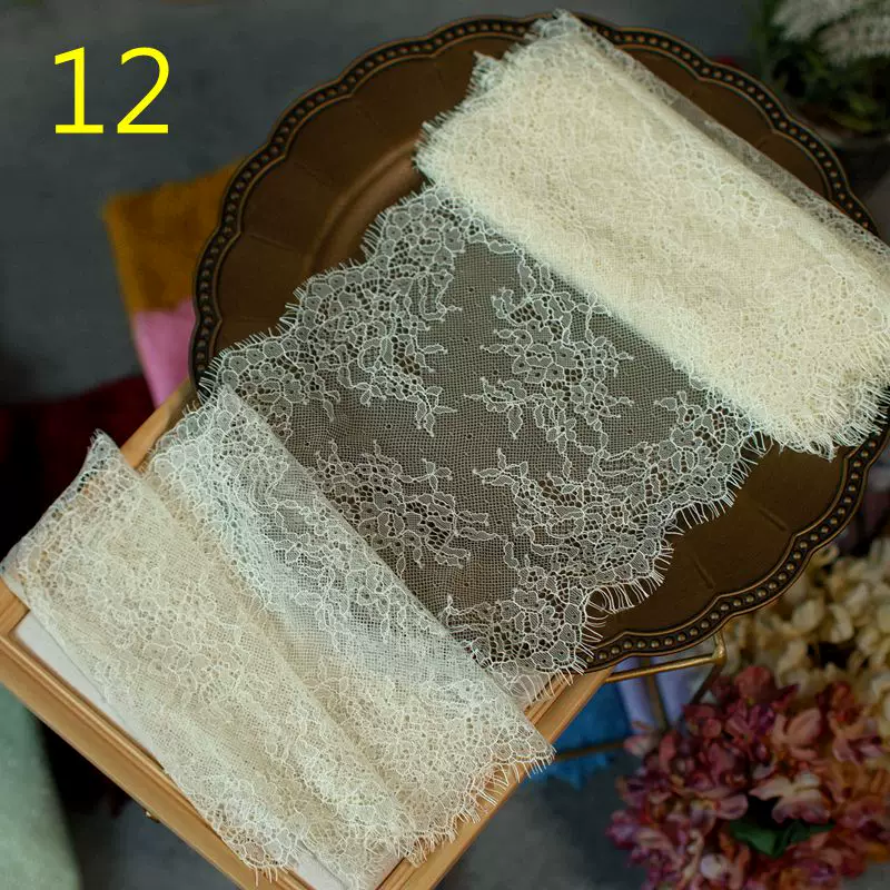 3meters/lot 20cm Width Fashion High Quality Handmade DIY Eyelash Lace Trimming, lace fabric