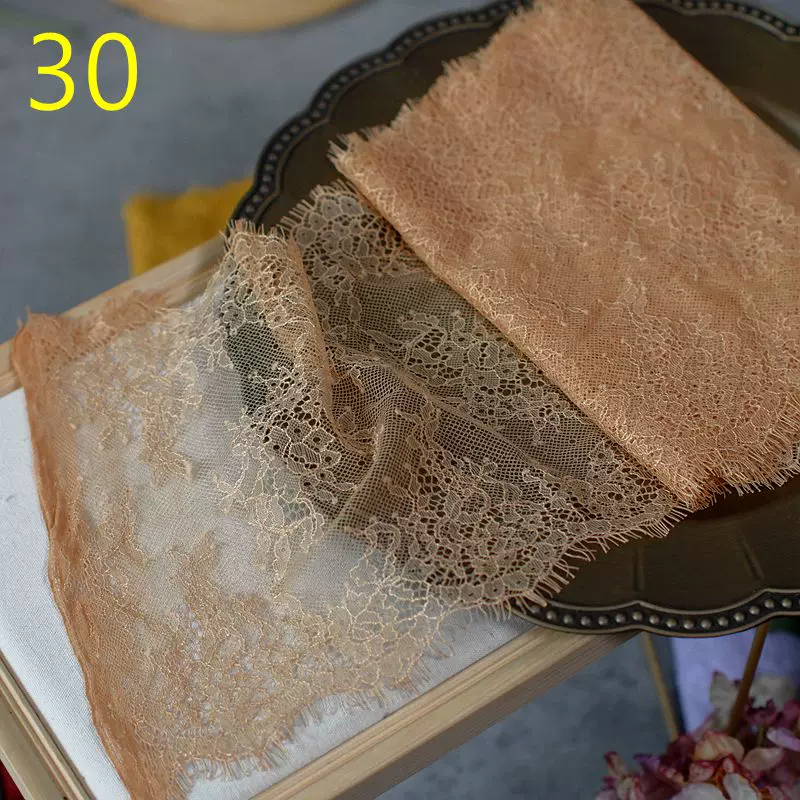 3meters/lot 20cm Width Fashion High Quality Handmade DIY Eyelash Lace Trimming, lace fabric