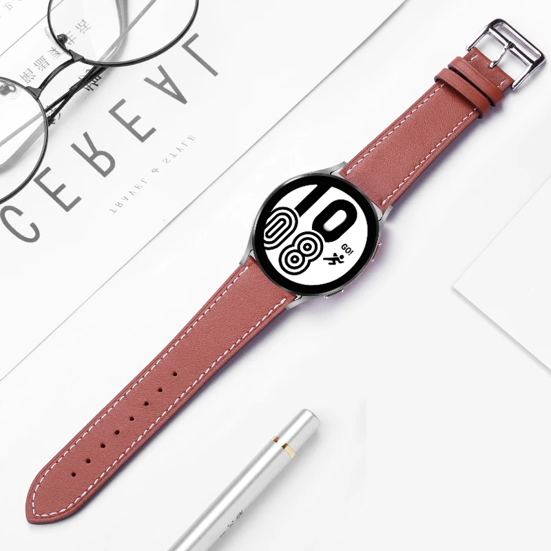 20mm/22mm Leather band For Amazfit GTS 4/3/2/2e/GTS2 Mini/GTR 4/3 pro/GTR2/2e/stratos 2/3 correa Bracelet Amazfit bip 6 5 strap