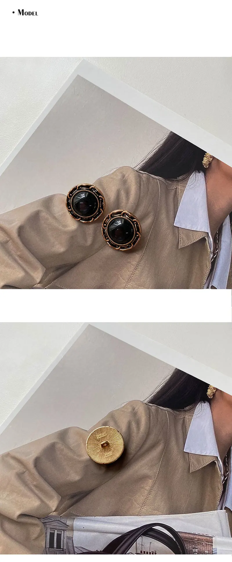 Retro Metal Buttons For Coat Jacket Women Clothing Decorative Diy Crafts 18/25mm Round Designer Embellishments Sew Button 3pcs