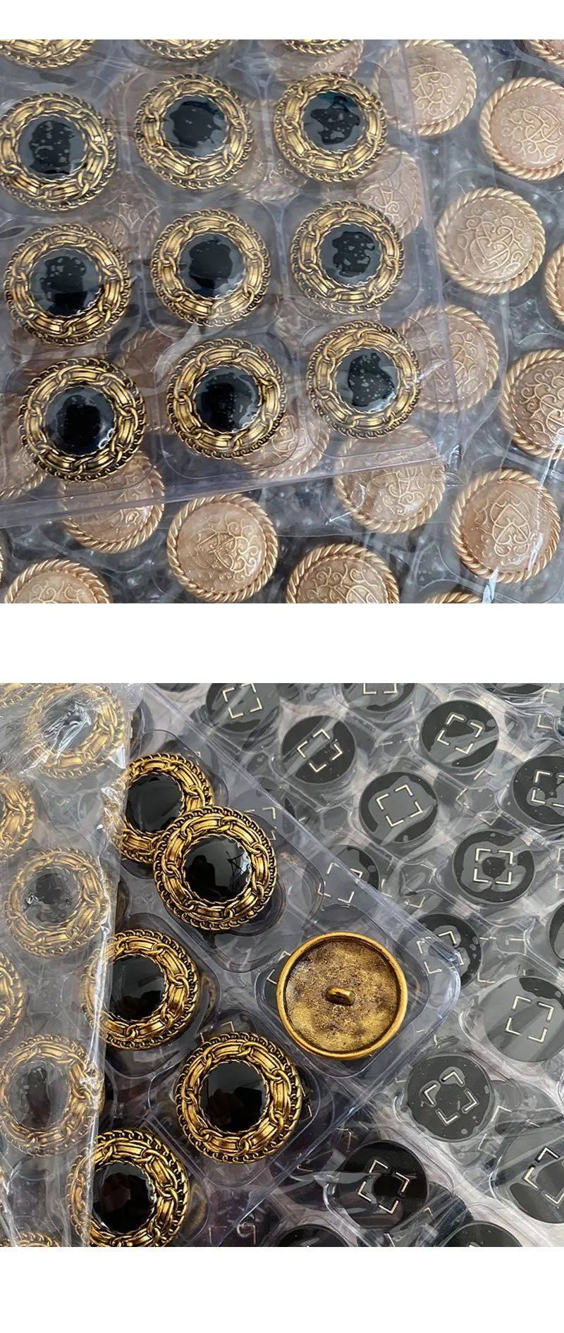 Retro Metal Buttons For Coat Jacket Women Clothing Decorative Diy Crafts 18/25mm Round Designer Embellishments Sew Button 3pcs