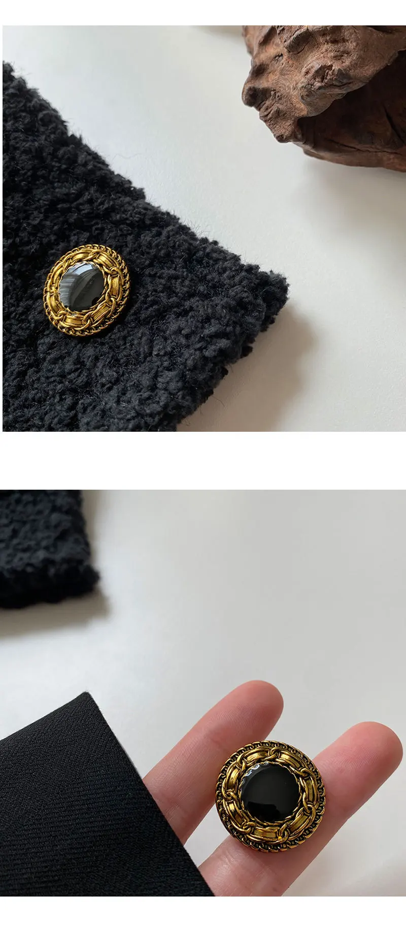 Retro Metal Buttons For Coat Jacket Women Clothing Decorative Diy Crafts 18/25mm Round Designer Embellishments Sew Button 3pcs