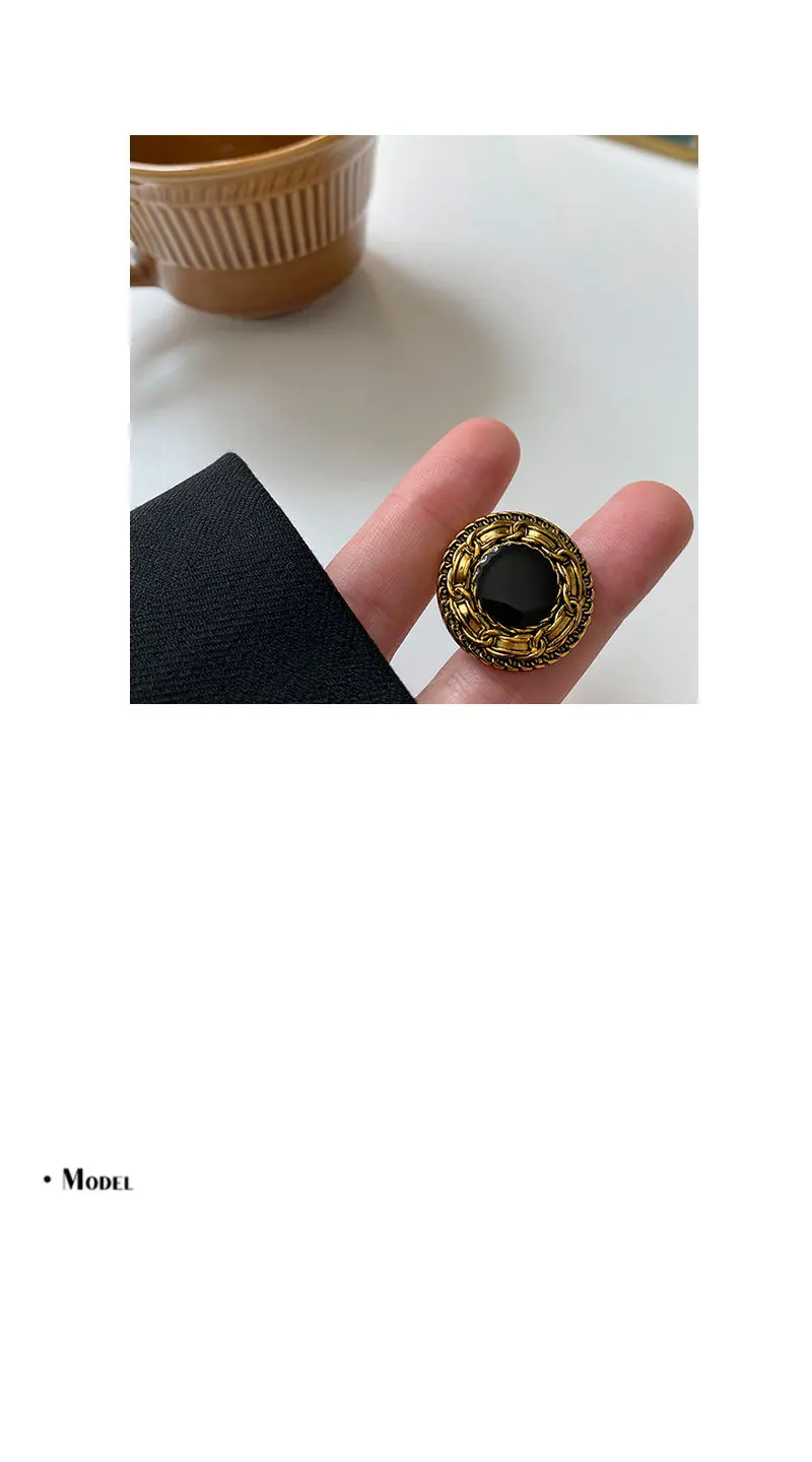 Retro Metal Buttons For Coat Jacket Women Clothing Decorative Diy Crafts 18/25mm Round Designer Embellishments Sew Button 3pcs
