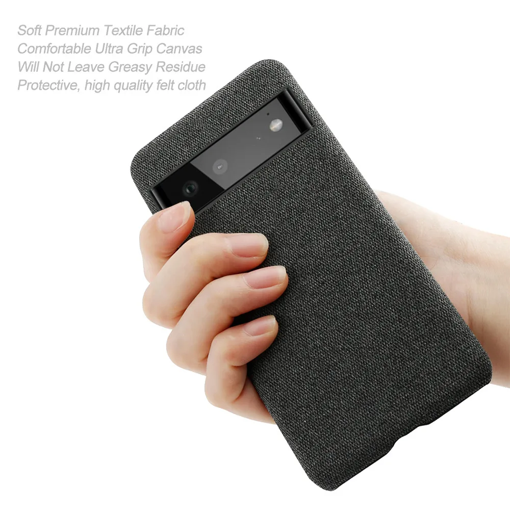 Case for Google Pixel 6 Pro 5 Cover Soft Premium Fabric and Anti-Slip Grip Case for Google Pixel 7 8 9A 10 Pro XL Cover Coqu