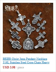 Beier Stainless Steel 1% Battery Pendant Chain Necklace men Jewelry BP8-091