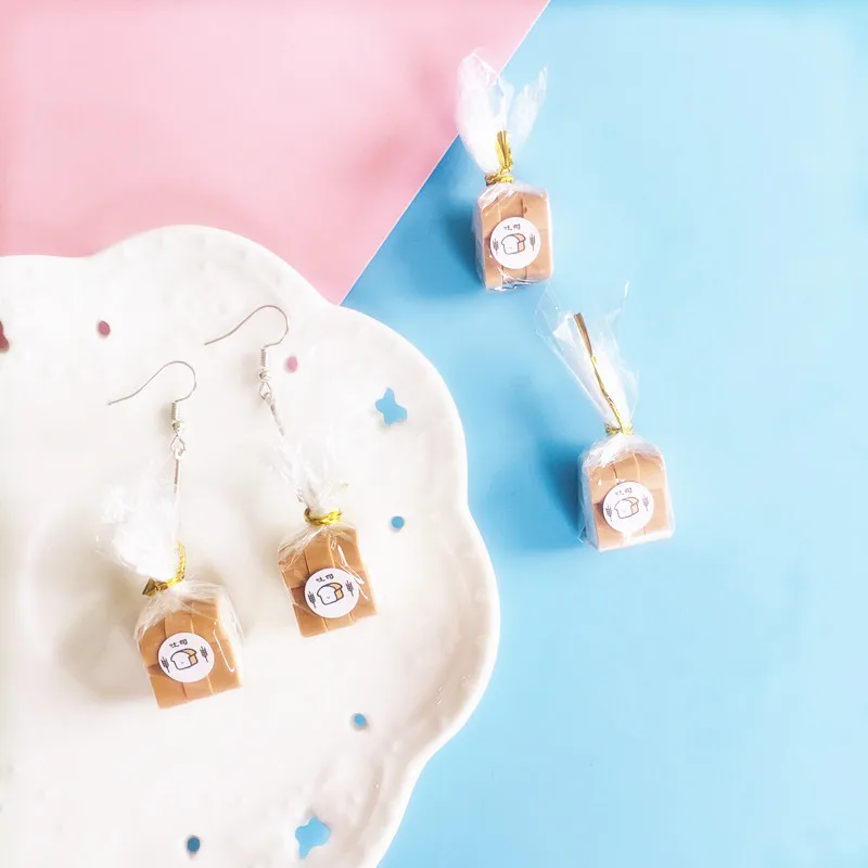 Women Earring Made Cute Girls Eardrop Funny Gift Sweet Handmade Cartoons Mini Fruit Drink Ham Sausage Toothpaste Shampoo