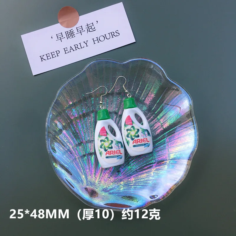 Women Earring Made Cute Girls Eardrop Funny Gift Sweet Handmade Cartoons Mini Fruit Drink Ham Sausage Toothpaste Shampoo
