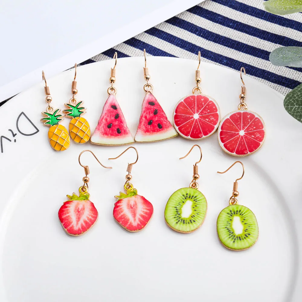 Women Earring Made Cute Girls Eardrop Funny Gift Sweet Handmade Cartoons Mini Fruit Drink Ham Sausage Toothpaste Shampoo