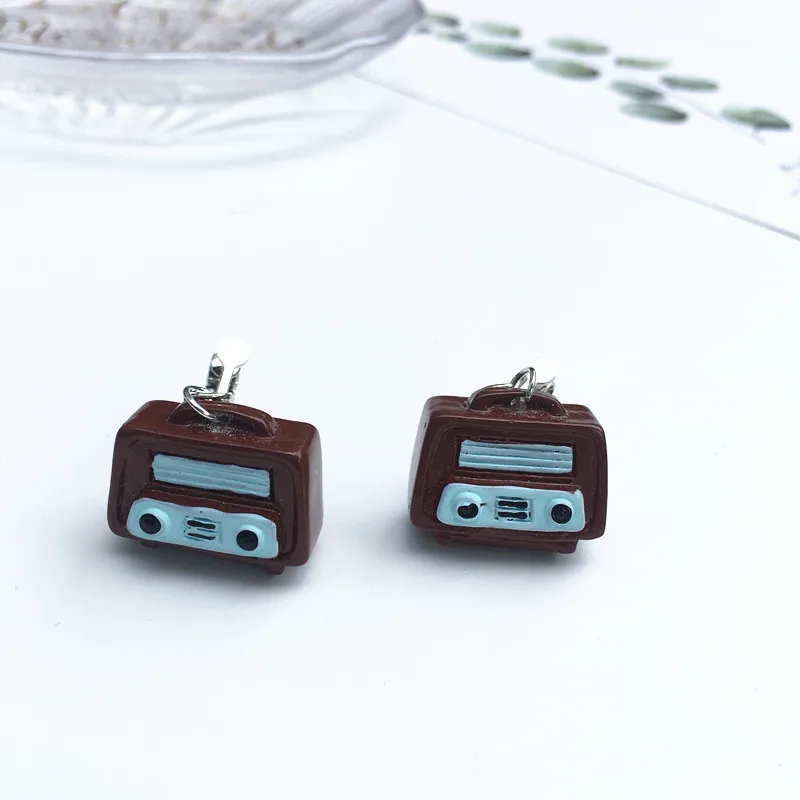 Women Earring Made Cute Girls Eardrop Funny Gift Sweet Handmade Cartoons Mini Fruit Drink Ham Sausage Toothpaste Shampoo