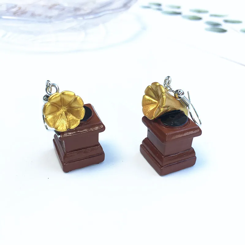 Women Earring Made Cute Girls Eardrop Funny Gift Sweet Handmade Cartoons Mini Fruit Drink Ham Sausage Toothpaste Shampoo