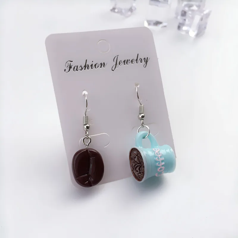 Women Earring Made Cute Girls Eardrop Funny Gift Sweet Handmade Cartoons Mini Fruit Drink Ham Sausage Toothpaste Shampoo