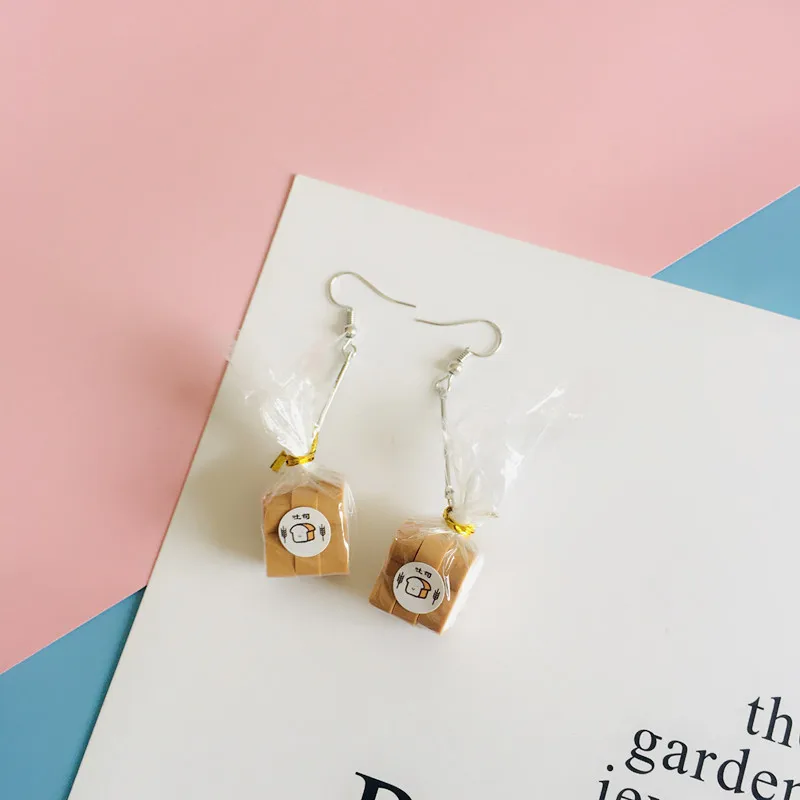Women Earring Made Cute Girls Eardrop Funny Gift Sweet Handmade Cartoons Mini Fruit Drink Ham Sausage Toothpaste Shampoo