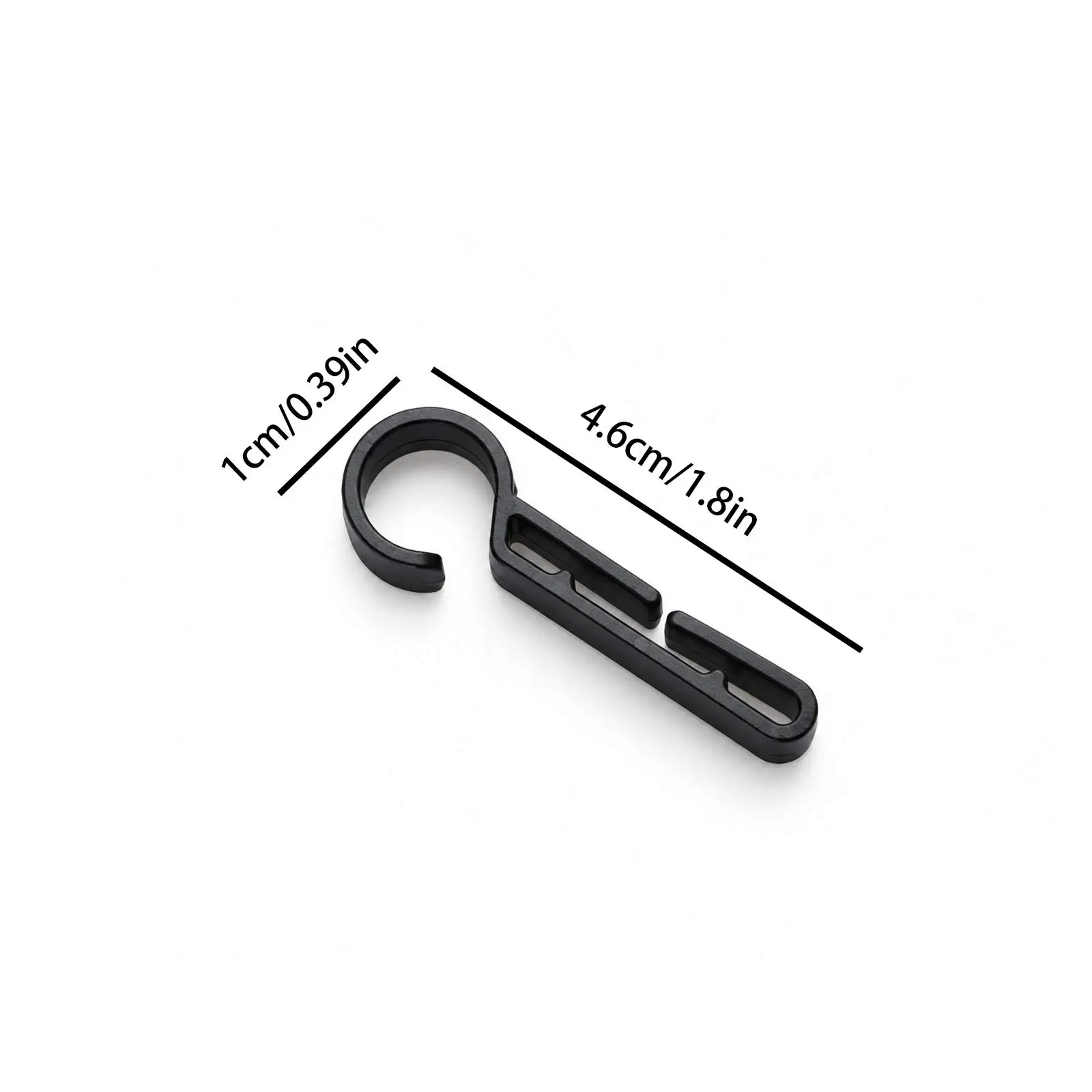 20 pcs Plastic Lightweight Helmet Clips Attachment Head Light Clamps Black Set Headlamp Hard hat Safety Cap Hook Outdoor Tools