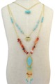 Bohemian Collier Femme Tassel Maxi Coin Neck Chain Turkish Green Stone Pendant Women Bib Collar Statement Necklac Gypsy Jewelry