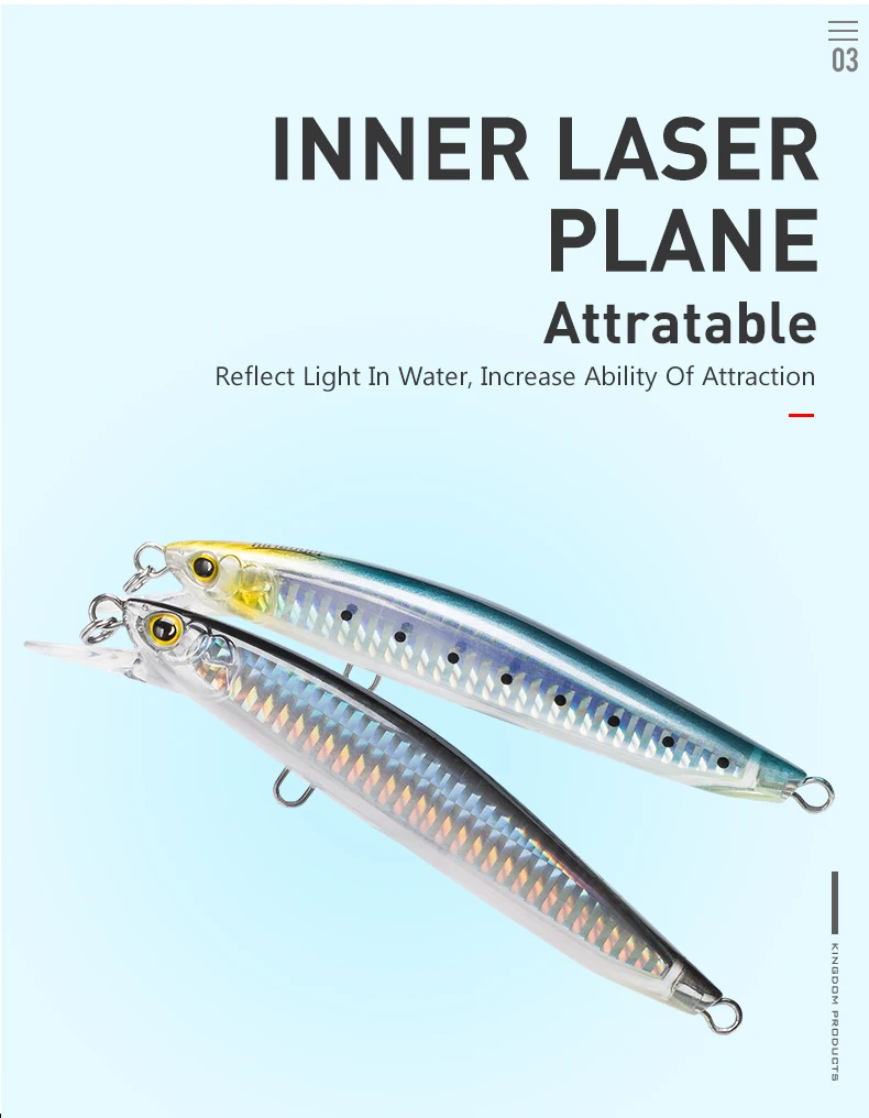 Kingdom Sea Fishing Lures Jerkbaits Minnow Saltwater 120mm 23g 130mm 30g Floating Artificial Bait Good Action Wobblers Hard Lure