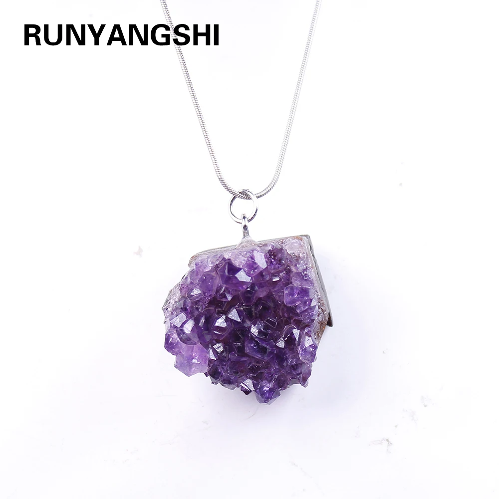 30mm Natural Crystal Love  Heart Pendant Mineral Specimens Gemstone Rocks Amethyst Collectibles Jewelry Home Decor