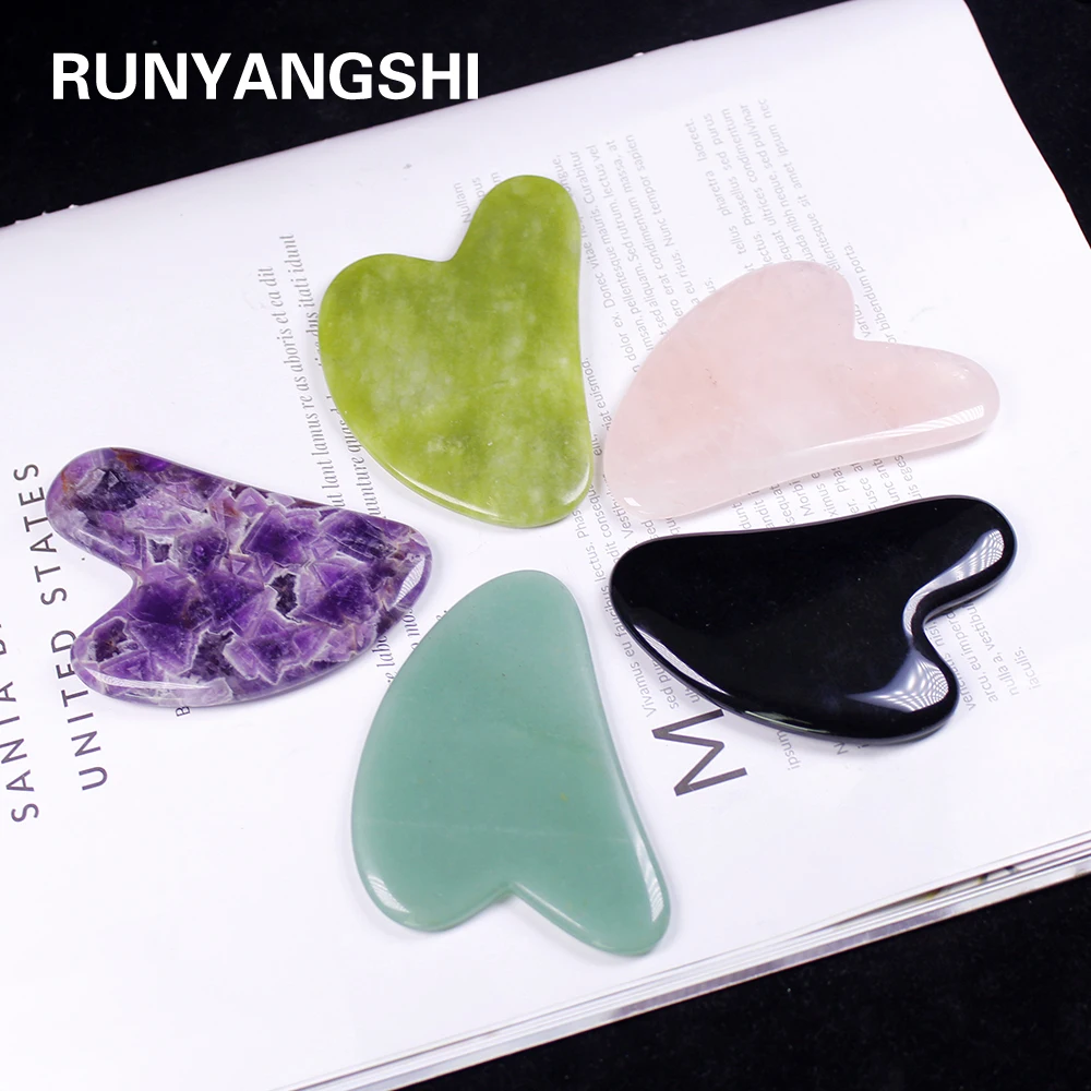 30mm Natural Crystal Love  Heart Pendant Mineral Specimens Gemstone Rocks Amethyst Collectibles Jewelry Home Decor