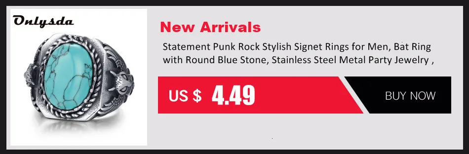 Aesthetic Gothic Vintage 316L Stainless Steel Cool Skull Men's Finger-Ring Punk Rock Bearded Biker Jewelry Christmas Accessories