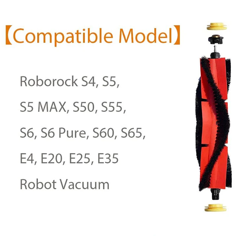 Detachable Main Roller Brush For Xiaomi Roborock S6 MaxV S6 Pure E4 S4 S5 Max S50 S51 E25 E35 E2 C10 Vacuum Cleaner