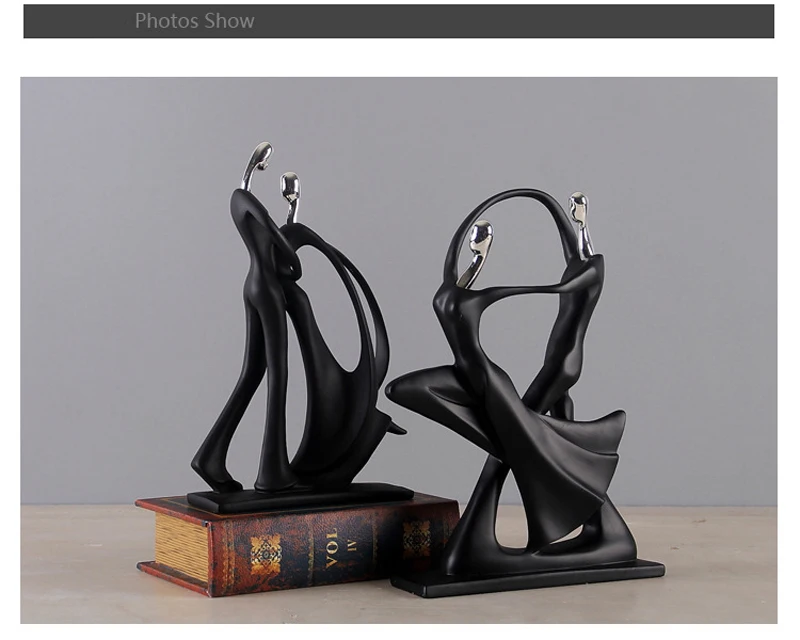 Nordic Art Dancing Couple Resin Figure Ornaments Figurines Home Decoration Accessories for Living Room Ornaments for Home Decor