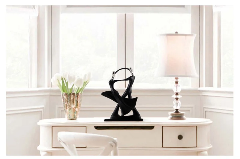 Nordic Art Dancing Couple Resin Figure Ornaments Figurines Home Decoration Accessories for Living Room Ornaments for Home Decor