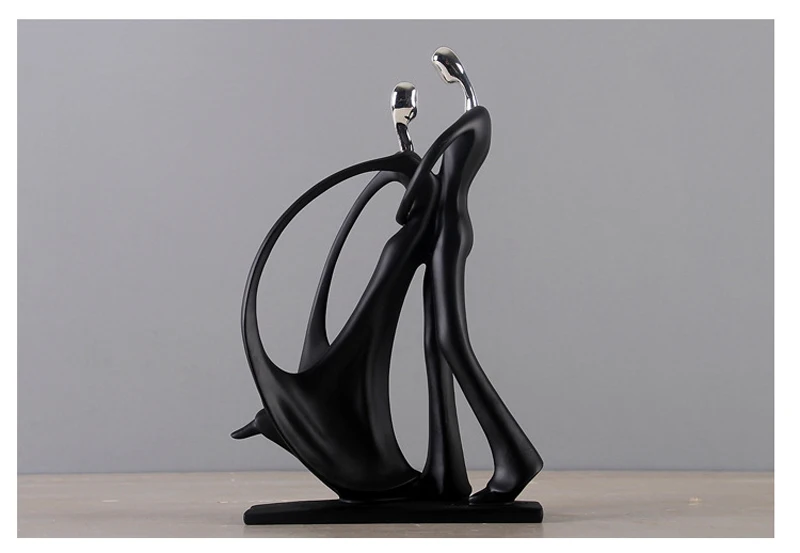 Nordic Art Dancing Couple Resin Figure Ornaments Figurines Home Decoration Accessories for Living Room Ornaments for Home Decor