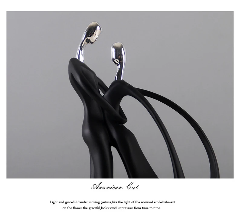 Nordic Art Dancing Couple Resin Figure Ornaments Figurines Home Decoration Accessories for Living Room Ornaments for Home Decor
