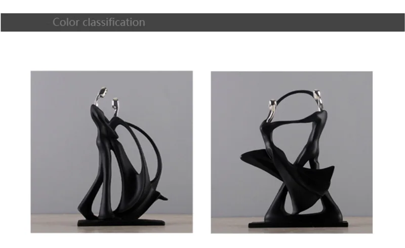Nordic Art Dancing Couple Resin Figure Ornaments Figurines Home Decoration Accessories for Living Room Ornaments for Home Decor