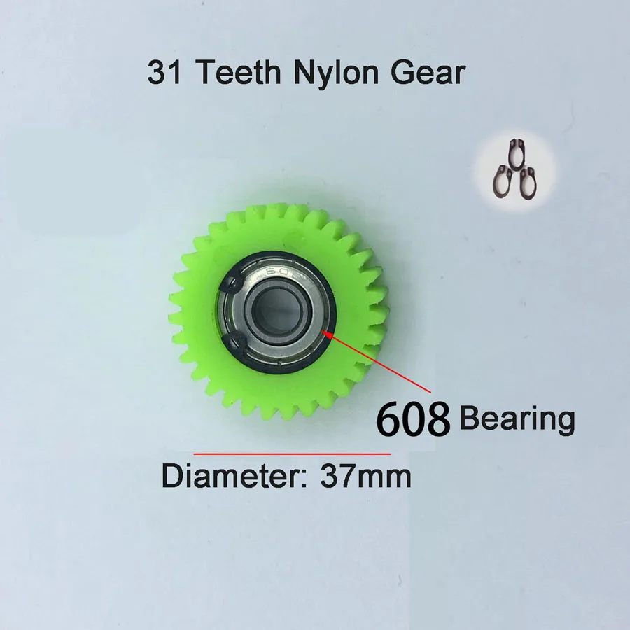 27T 28T 31T 36 Tooth Electric Car Nylon Gear for Electric Lithium Power Folding Car Motor Electric Bicycle