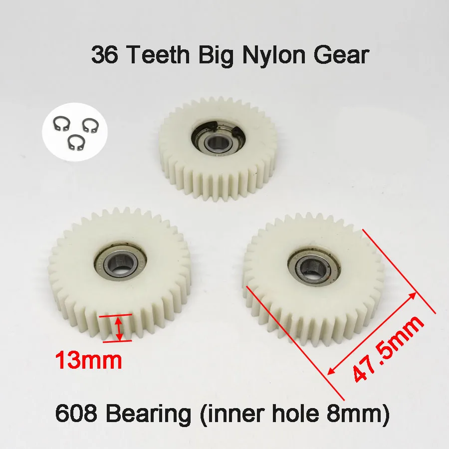27T 28T 31T 36 Tooth Electric Car Nylon Gear for Electric Lithium Power Folding Car Motor Electric Bicycle