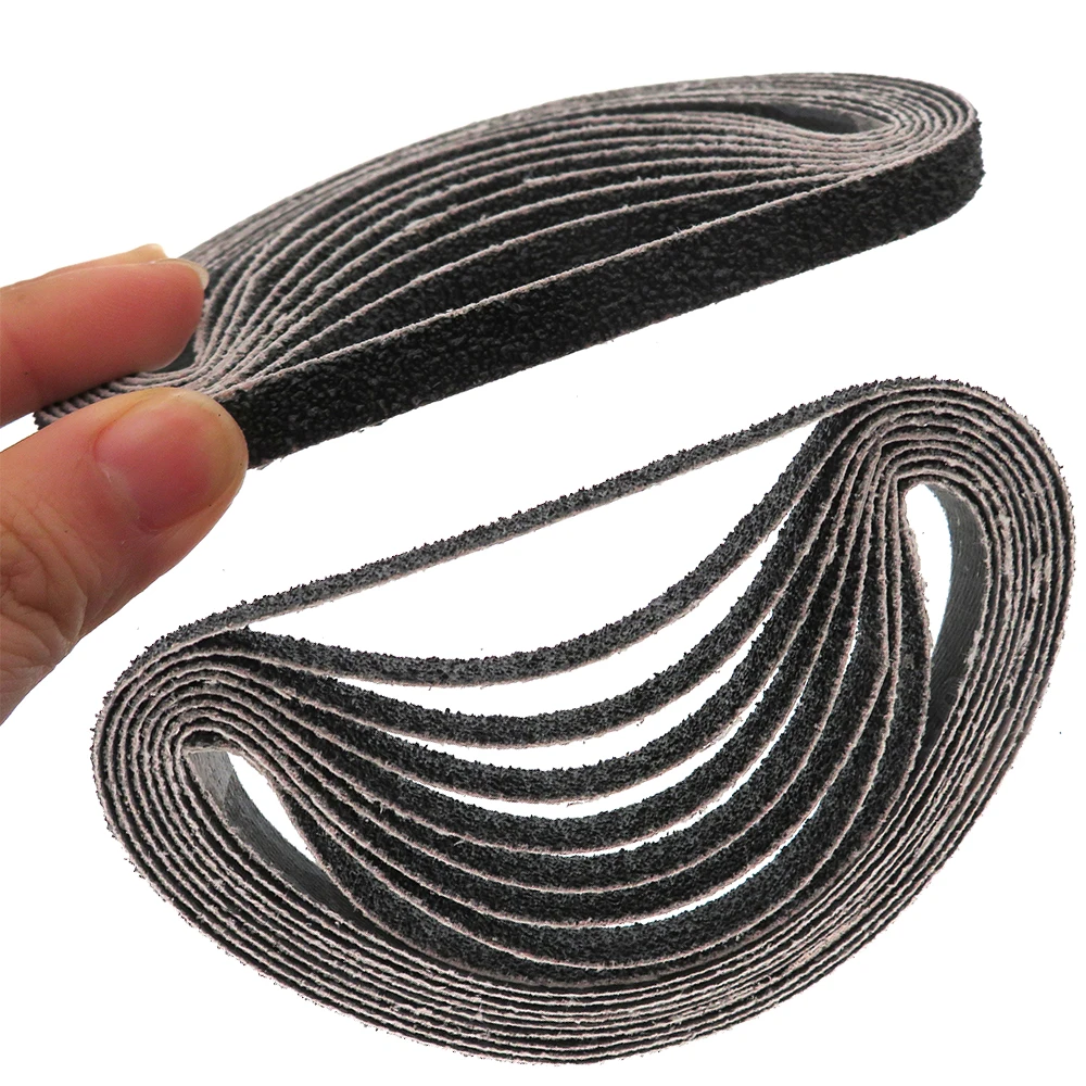 20pcs Sanding Belt 60/80/100/120/180/240Grit Abrasive Sanding Belt 330x10mm for Wood Metal Grinding Polishing