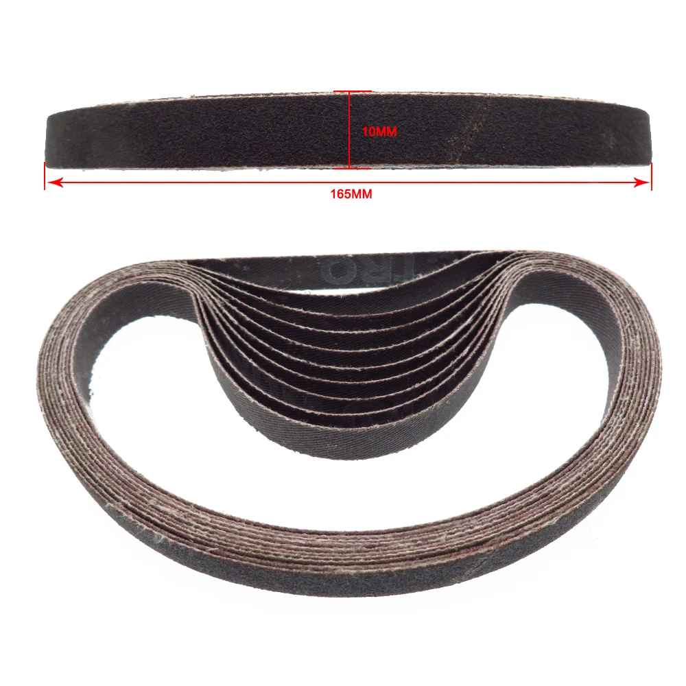 20pcs Sanding Belt 60/80/100/120/180/240Grit Abrasive Sanding Belt 330x10mm for Wood Metal Grinding Polishing
