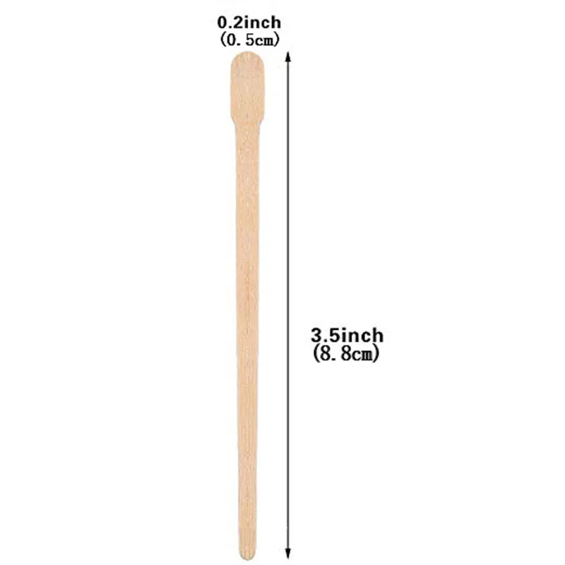 100PCS Woman Wooden Body Hair Removal Sticks Wax Waxing Disposable Sticks Beauty Toiletry Kits Wood Tongue Depressor Spatula