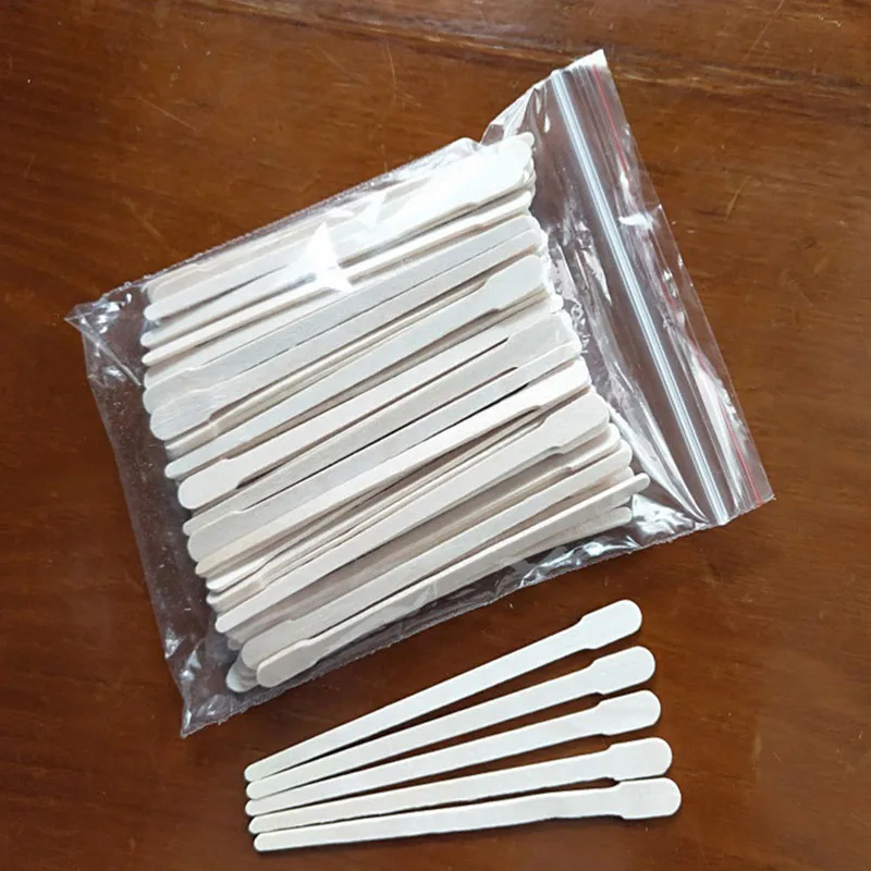 100PCS Woman Wooden Body Hair Removal Sticks Wax Waxing Disposable Sticks Beauty Toiletry Kits Wood Tongue Depressor Spatula