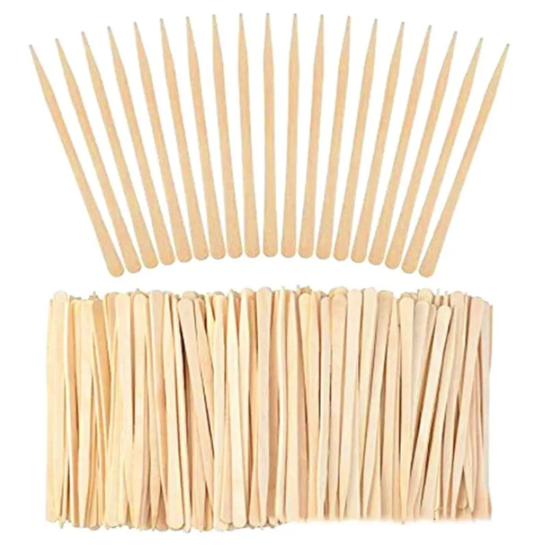 100PCS Woman Wooden Body Hair Removal Sticks Wax Waxing Disposable Sticks Beauty Toiletry Kits Wood Tongue Depressor Spatula