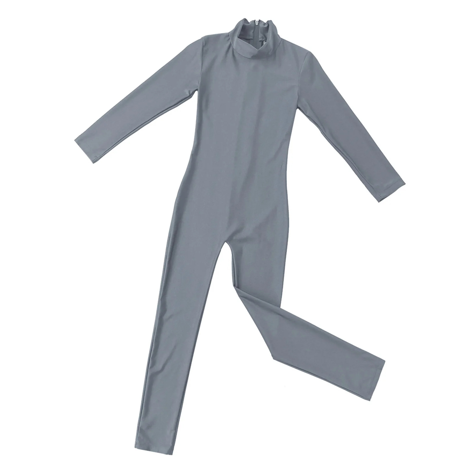 Girls Spandex Long Sleeve Mock Neck Leotard, Ballet Gymnastics Leotards for Kids, Children's Dance Costumes, Dancewear Jumpsuits