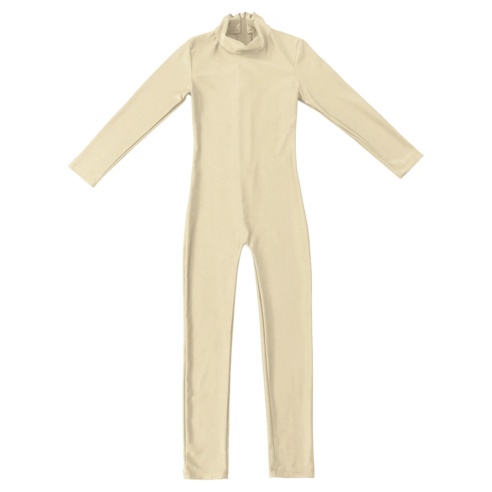 Girls Spandex Long Sleeve Mock Neck Leotard, Ballet Gymnastics Leotards for Kids, Children's Dance Costumes, Dancewear Jumpsuits