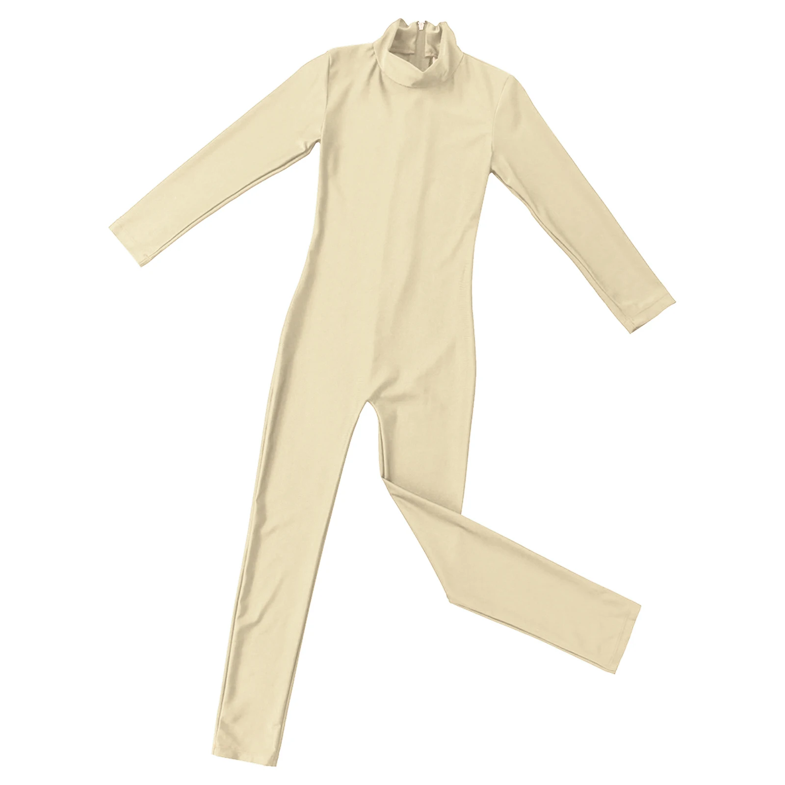 Girls Spandex Long Sleeve Mock Neck Leotard, Ballet Gymnastics Leotards for Kids, Children's Dance Costumes, Dancewear Jumpsuits