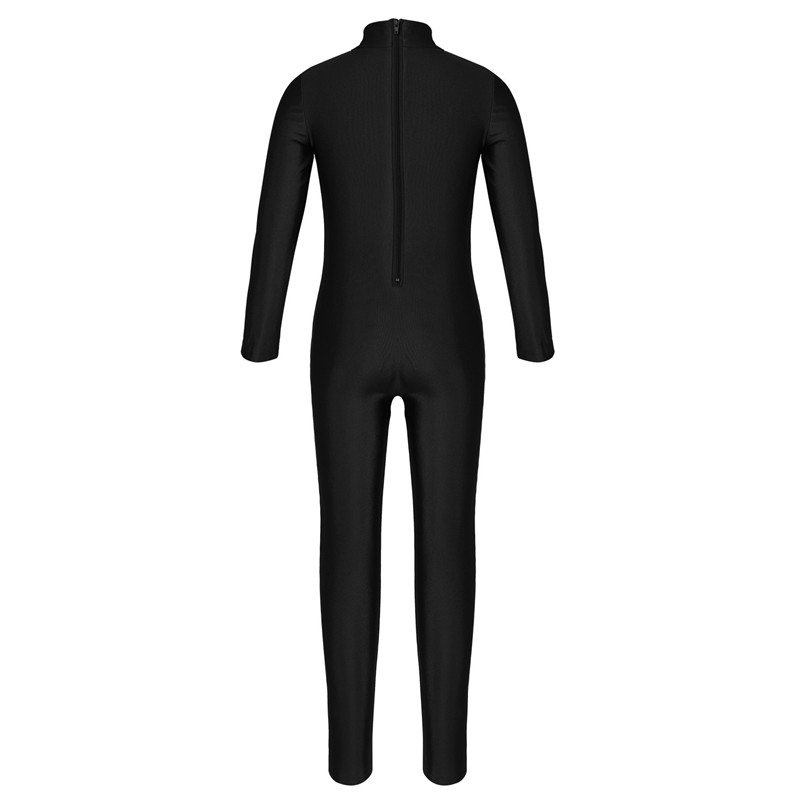 Girls Spandex Long Sleeve Mock Neck Leotard, Ballet Gymnastics Leotards for Kids, Children's Dance Costumes, Dancewear Jumpsuits