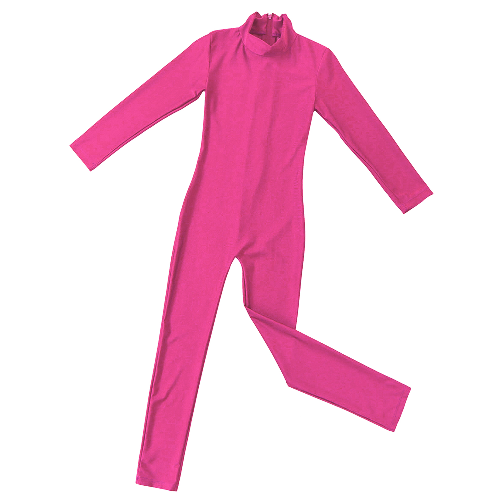Girls Spandex Long Sleeve Mock Neck Leotard, Ballet Gymnastics Leotards for Kids, Children's Dance Costumes, Dancewear Jumpsuits