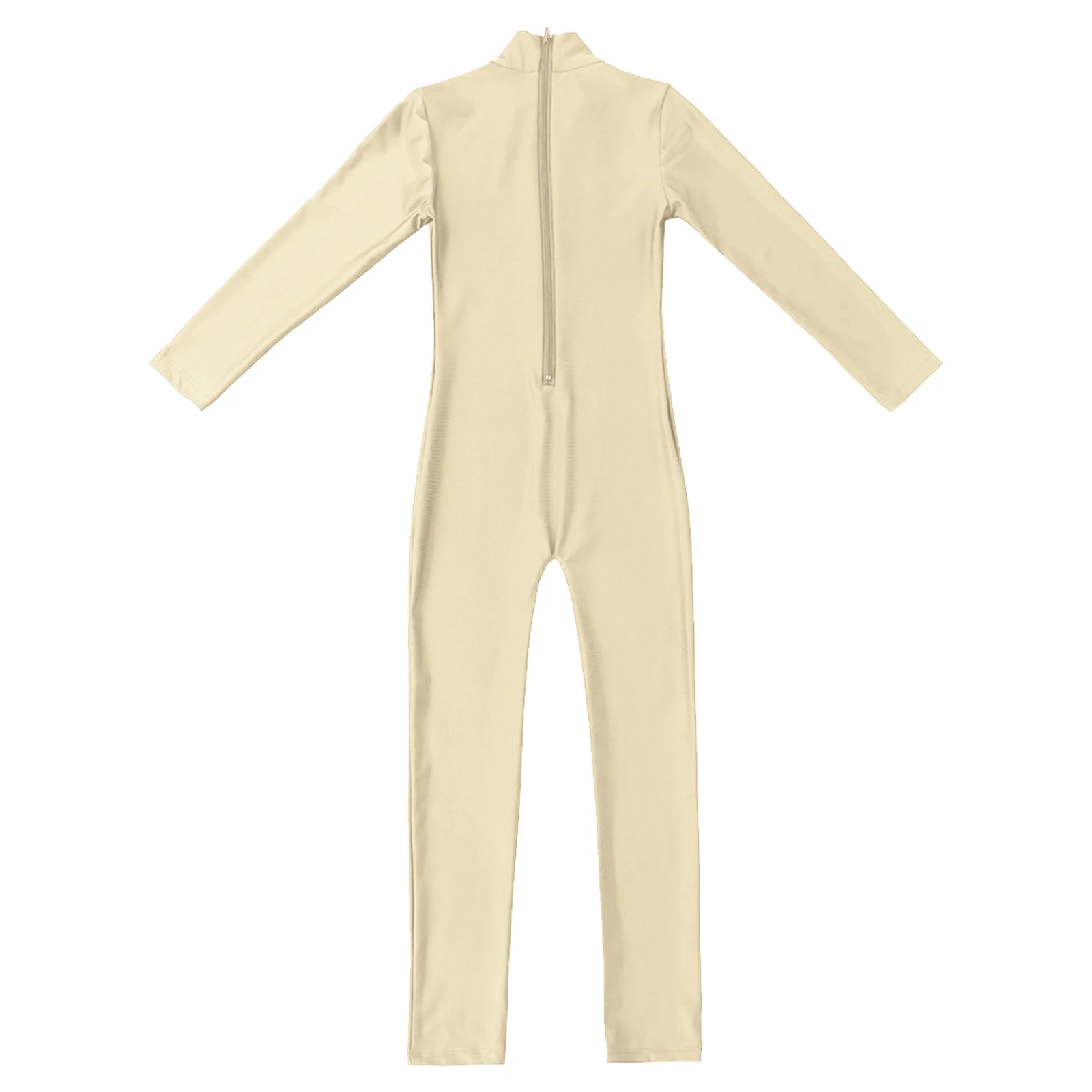 Girls Spandex Long Sleeve Mock Neck Leotard, Ballet Gymnastics Leotards for Kids, Children's Dance Costumes, Dancewear Jumpsuits