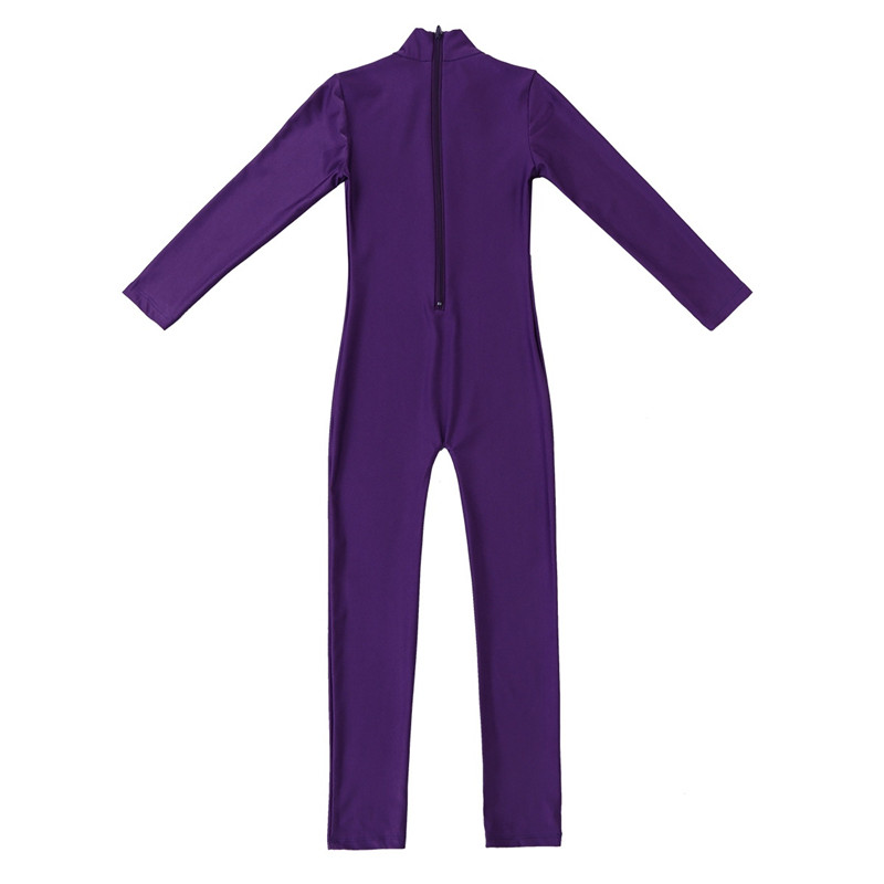 Girls Spandex Long Sleeve Mock Neck Leotard, Ballet Gymnastics Leotards for Kids, Children's Dance Costumes, Dancewear Jumpsuits