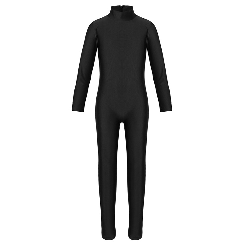 Girls Spandex Long Sleeve Mock Neck Leotard, Ballet Gymnastics Leotards for Kids, Children's Dance Costumes, Dancewear Jumpsuits