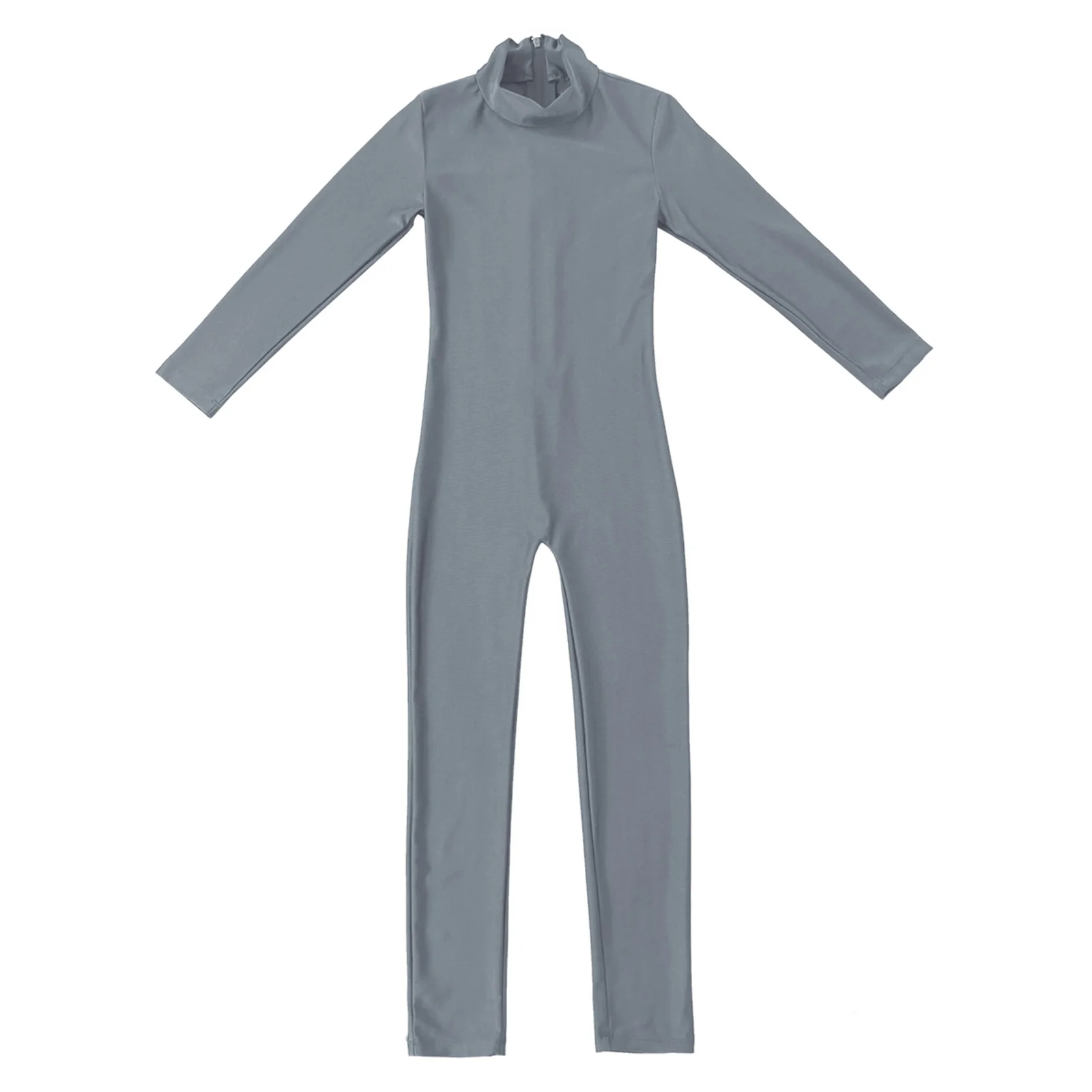 Girls Spandex Long Sleeve Mock Neck Leotard, Ballet Gymnastics Leotards for Kids, Children's Dance Costumes, Dancewear Jumpsuits