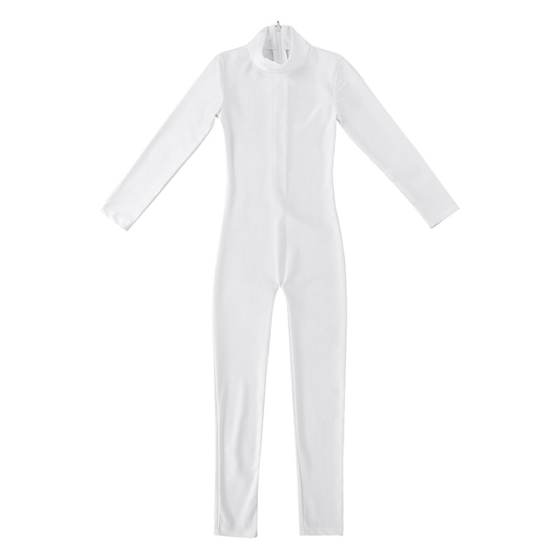 Girls Spandex Long Sleeve Mock Neck Leotard, Ballet Gymnastics Leotards for Kids, Children's Dance Costumes, Dancewear Jumpsuits